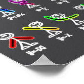 Algebra-dans grappige grafiek figuren wiskunde poster (Hoek)