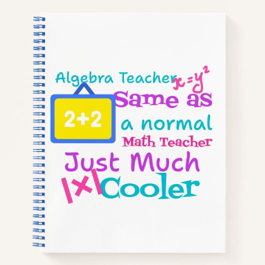 Algebra docent hetzelfde als een normale Wiskunde Notitieboek (Voorkant)