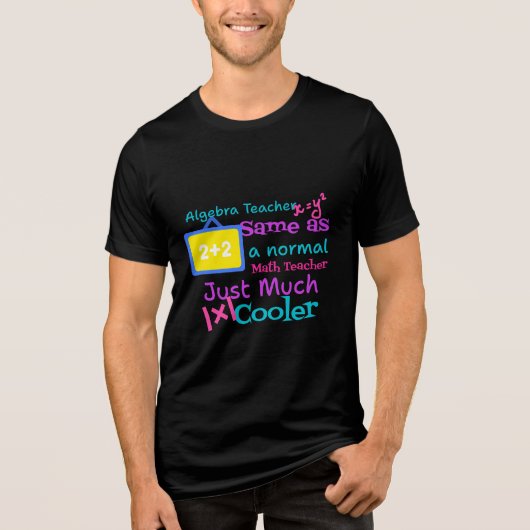 Algebra docent hetzelfde als een normale Wiskunde  Tri-Blend Shirt (Voorkant)