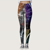 Algebra Flow: Wiskunde Art Leggings (Voorkant)
