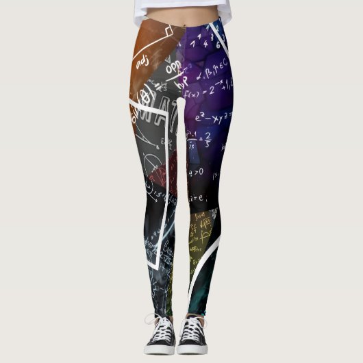 Algebra Flow: Wiskunde Art Leggings (Voorkant)