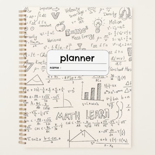 Algebra Geometry Formula Planner (Voorkant)