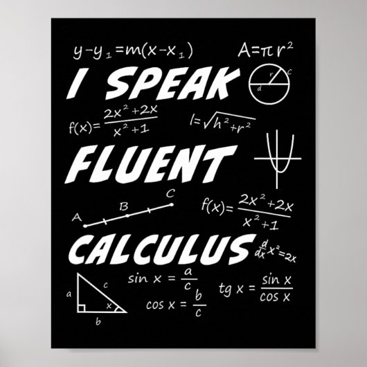 Algebra Geometry Trigonometry Studie Rekencommissi Poster (Voorkant)