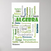 Algebra (groen) poster (Voorkant)