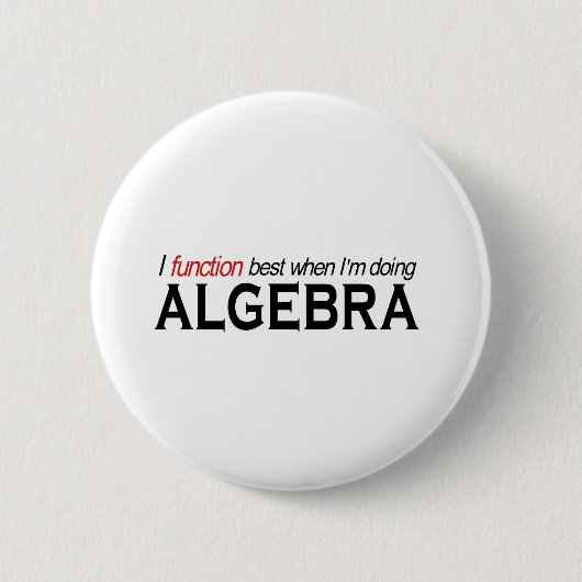 Algebra _ I functie best Ronde Button 5,7 Cm (Voorkant)