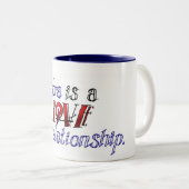Algebra is een Relatie van Liefde/Hate Tweekleurige Koffiemok (Voorkant rechts)