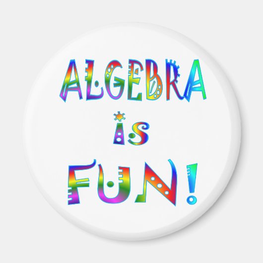 Algebra is Fun Magneet (Voorkant)