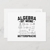 Algebra is mijn moedertaal | Cadeau voor docenten Briefkaart (Voorkant / Achterkant)