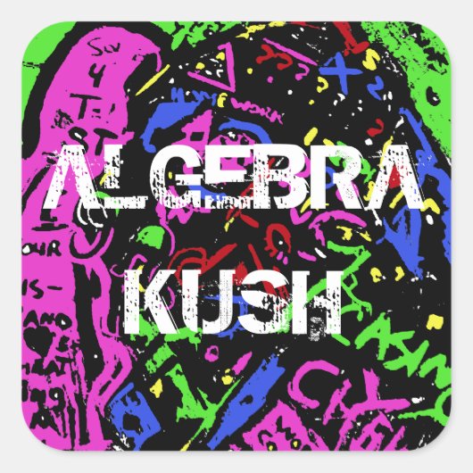 ALGEBRA KUSH VIERKANTE STICKER (Voorkant)