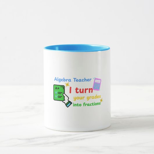 Algebra Leraar Ik verander je cijfers in breuken Mok (Midden)