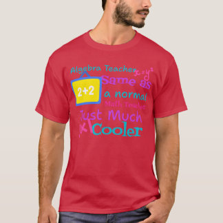 Algebra leraar is hetzelfde als een gewone wiskund t-shirt