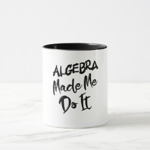 Algebra liet me het doen Wiskunde-algebra-leraar Mok
