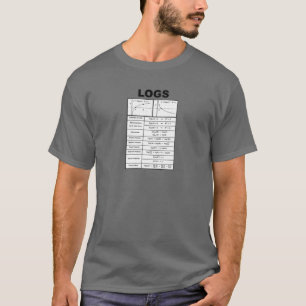 Algebra LOGS en Logaritmische Prop voor educatieve T-shirt