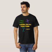 Algebra lost alles wiskunde op t-shirt (Voorkant volledig)