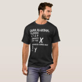 ALGEBRA, MATH TEE, X AND Y, SCHOOL, NERD T-SHIRT (Voorkant volledig)