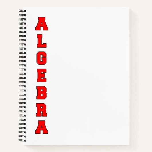 Algebra Notitieboek (Voorkant)