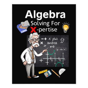 Algebra-oplossing voor X-expertise Foto Afdruk