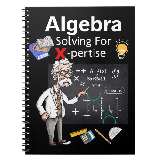Algebra-oplossing voor X-expertise Notitieboek (Voorkant)