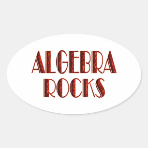 Algebra Rocks Ovale Sticker