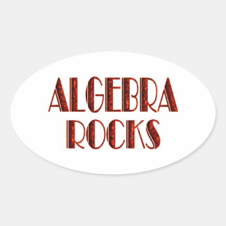 Algebra Rocks Ovale Sticker