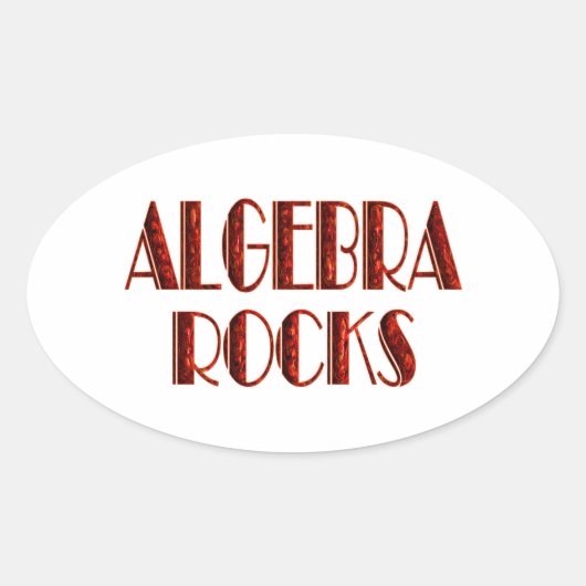 Algebra Rocks Ovale Sticker (Voorkant)