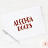 Algebra Rocks Ovale Sticker (Envelop)
