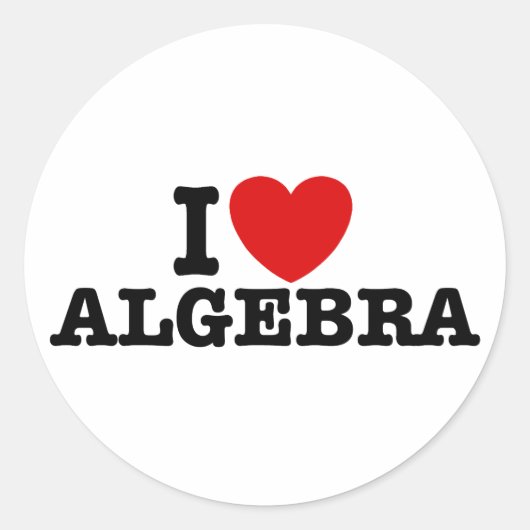Algebra Ronde Sticker (Voorkant)