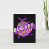 Algebra Teacher Halloween Soky Ghost Math Mathemat Kaart (Voorkant)