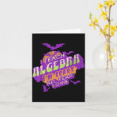 Algebra Teacher Halloween Soky Ghost Math Mathemat Kaart (Gele Bloem)