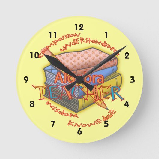Algebra Teacher Motto Ronde Klok (Voorkant)