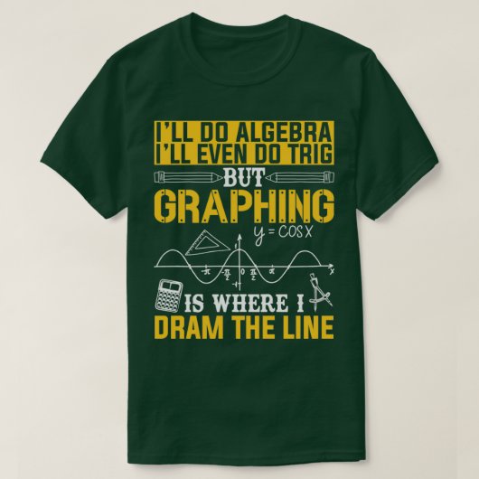 Algebra Trigonometry Wiskunde Teacher Shirt (Design voorkant)