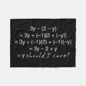 Algebra Waarom zou ik Humor moeten geven Fleece Deken (Voorkant (Horizontaal))