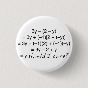 Algebra Waarom zou ik Humor moeten geven Ronde Button 3,2 Cm