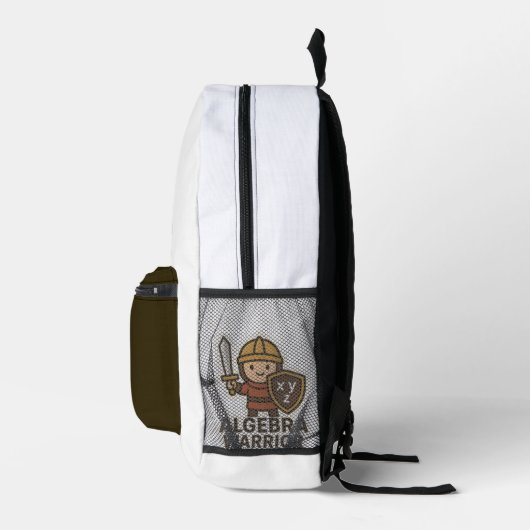 Algebra Warrior Sticker - Schattigee Wiskunde Hero Bedrukte Rugzak (Rechts)