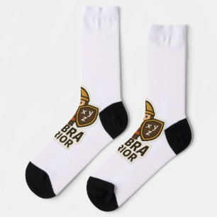 Algebra Warrior Sticker - Schattigee Wiskunde Hero Sokken