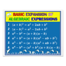 Algebra Wiskunde Klaslokaal Poster - Blue Ocean