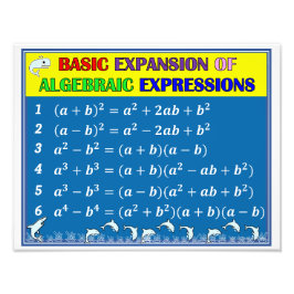 Algebra Wiskunde Klaslokaal Poster - Blue Ocean