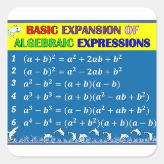 Algebra Wiskunde Klaslokaal Sticker - Blue Ocean