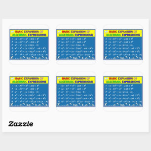 Algebra Wiskunde Sticker - Blauwe Oceaan