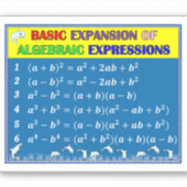 Algebra Wiskunde Sticker - Blauwe Oceaan (Voorkant)