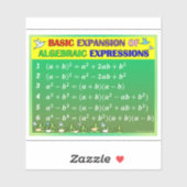 Algebra Wiskunde Sticker - Groen Woud (Vel)