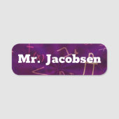 Algebraic Equation Wiskunde Name Tag (Voorkant)