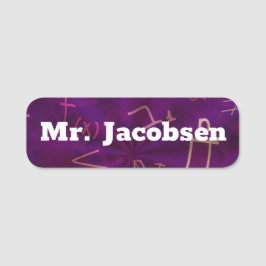 Algebraic Equation Wiskunde Name Tag