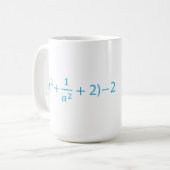 Algebraïsche identiteit a^2 + 1 a^2 + 2 - 2 Wisku Koffiemok (Voorkant links)