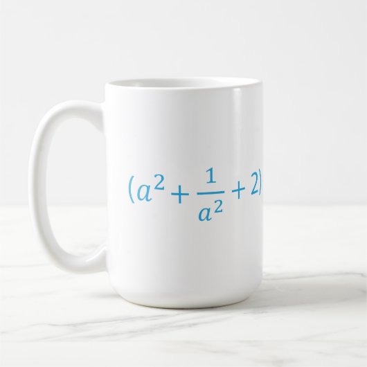 Algebraïsche identiteit a^2 + 1 a^2 + 2 - 2 Wisku Koffiemok (Links)