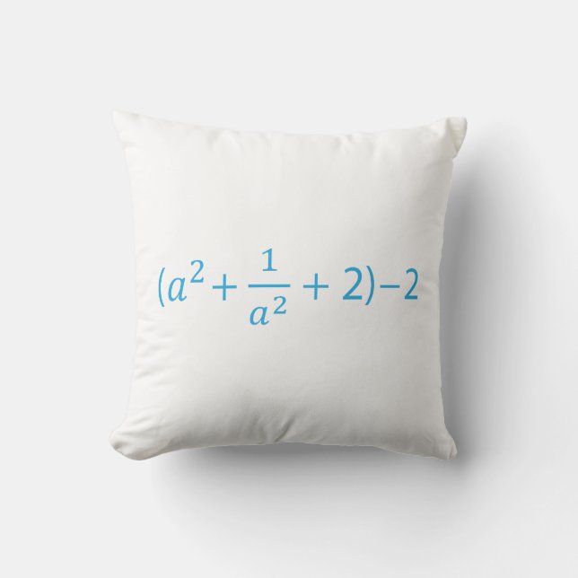 Algebraïsche identiteit a^2 + 1 a^2 + 2 - 2  Wisku Kussen (Voorkant)