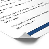 Algebraïsche veld eigenschappen poster (Hoek)