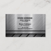 Algemeen Aannemer Hammer Saw Blade Nail Zilver Visitekaartje (Achterkant)