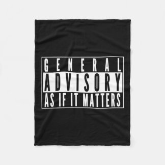 Algemeen adviesbord - alsof het Sticker is Fleece Deken