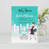 Algemeen Baby shower van mode van de stad Kaart (Staand voorkant)